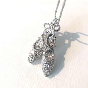 ✨Host Pick✨Ballet Shoes Rhinestone Necklace 🩰